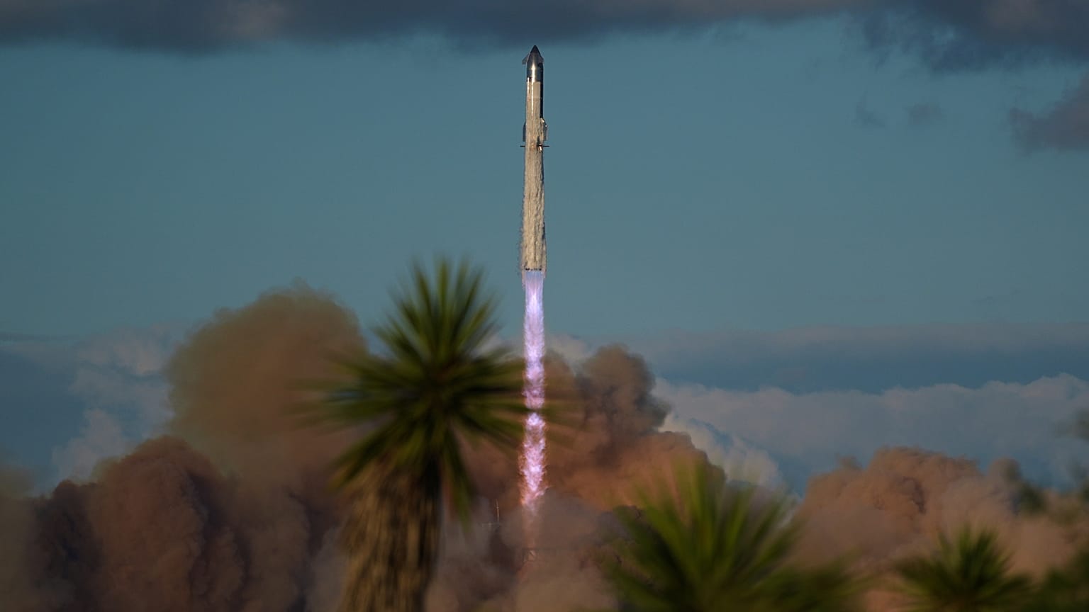 SpaceX's mega rocket Starship blasts off for a test flight from Starbase in Boca Chica, Texas, Monday, Oct. 13, 2025. 