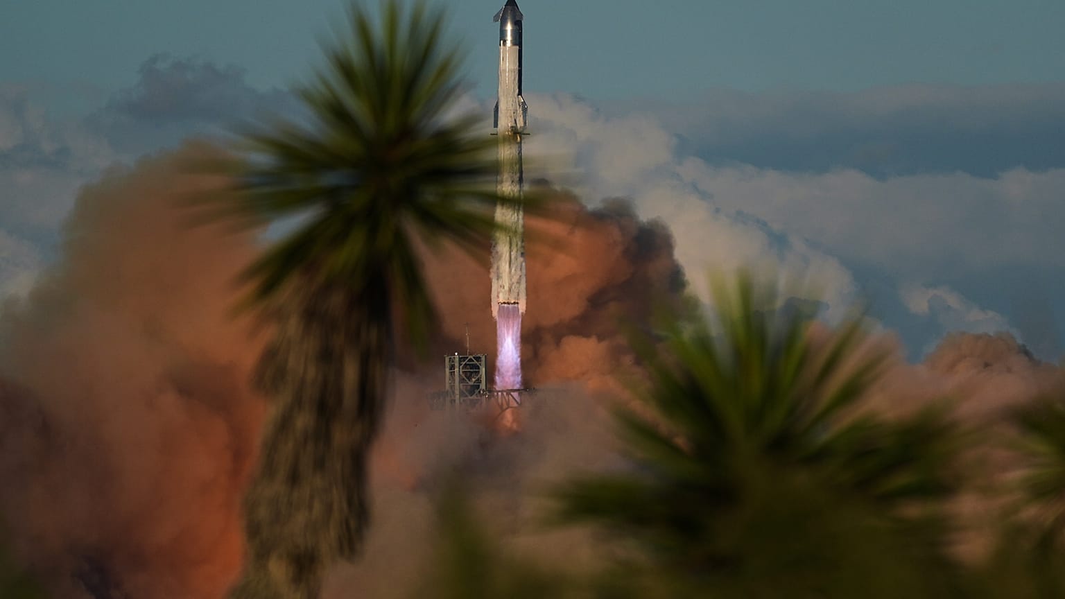 SpaceX's mega rocket Starship makes a test flight from Starbase, Texas, Monday, Oct. 13, 2025