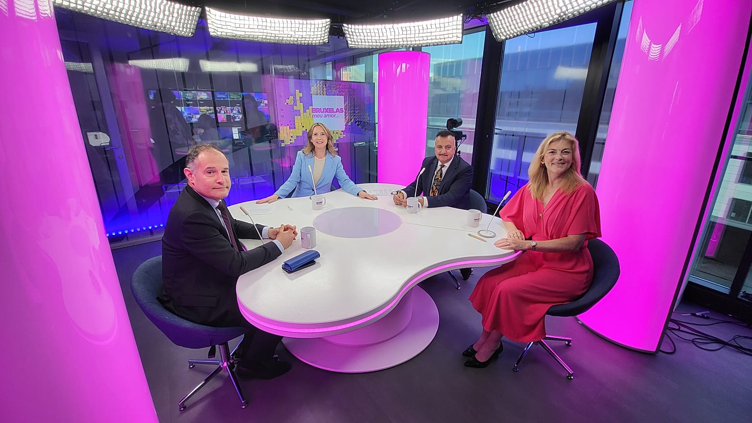 Host Méabh Mc Mahon Fabrice Leggeri, Cynthia ni Mhurchu and Dharmendra Kanani
