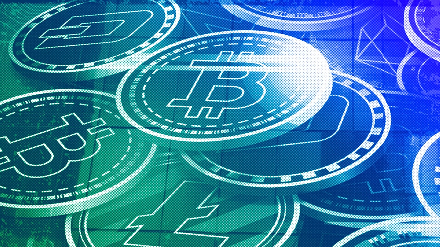 An advertisement of Bitcoin is displayed on a building in Hong Kong, November 2021