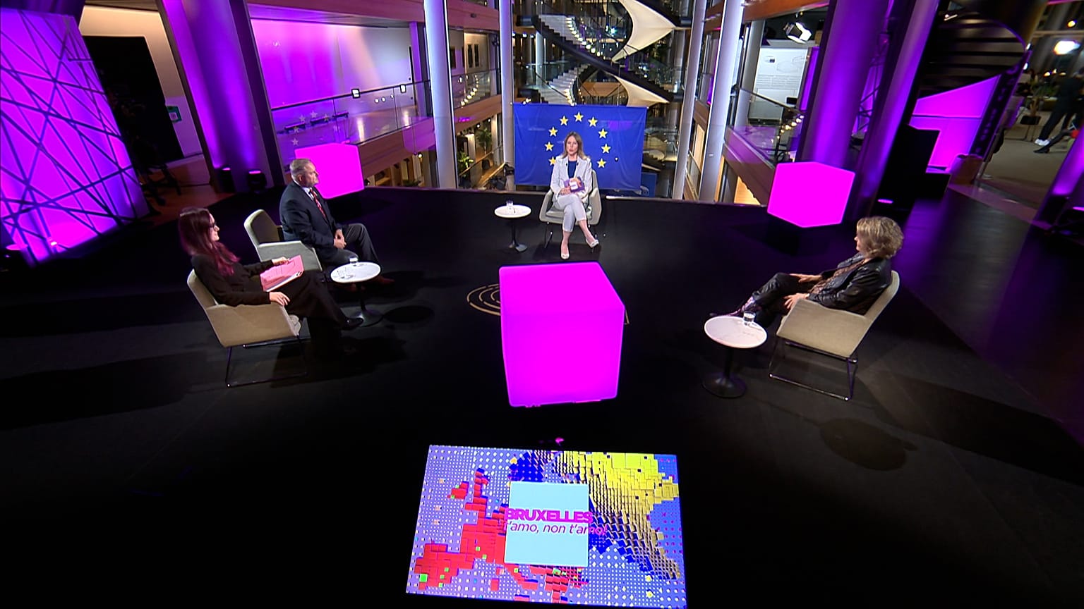 Méabh Mc Mahon with MEPs Riho Terras, Markéta Gregorová and Stine Bosse in the European Parliament in Strasbourg