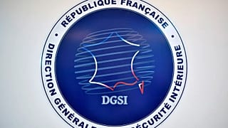The logo of the French General Directorate for Internal Security (DGSI) is pictured in Paris, Monday Aug. 31, 2020.