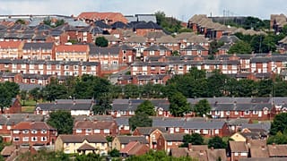 FILE - A general view of houses in Stanley, England, Tuesday. 14 June 2011.