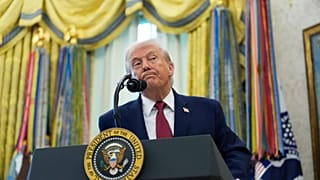 Donald Trump in the White House on 15 December 2025. 