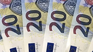In this Oct, 27, 2015 file picture new twenty euro banknotes a are on display during a press conference at the branch office of the German Federal Bank. 