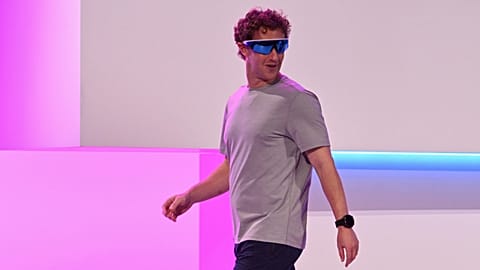 Meta CEO Mark Zuckerberg walks on stage during the company's Connect developer conference Wednesday, Sept. 17, 2025, in Menlo Park, Calif. 